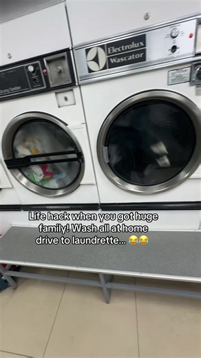 Are you even a mum if you don’t do this! Wash all clothes at home bag them up take them to the laundrette Dry them go home and put them away…. 😂😂😂 while drinking a coffee being on TikTok lol #fyp #laundryday #laundryhack #bigfamily #mumlife