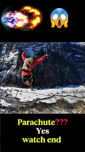 Precision BASE Jump and landing with parachute #BASEJumping #jumping #POVJump #Adventure