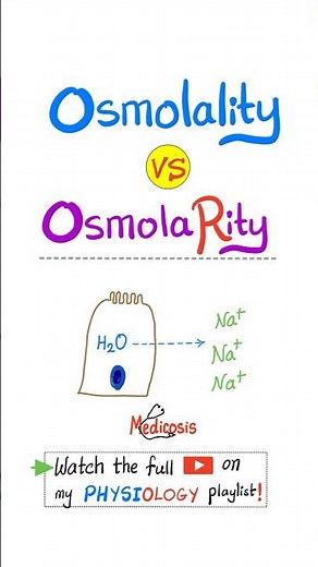 Osmolality vs. Osmolarity - Osmosis - Biology, Physiology...#doctor #nurse