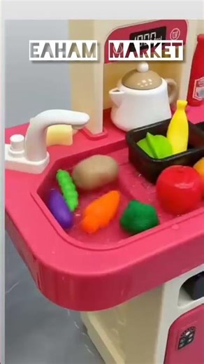 🍳👩‍🍳 94CM Kids Kitchen Cooking Play Set – Real Water Spray + Music! 🎶💦