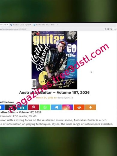Australian Guitar Vol.167 (2026) – Free Magazine Review & PDF Download #educationalmagazines