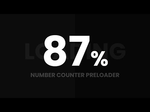 Number Counter Preloader Using Html CSS & Jquery