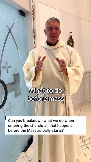 If you are just returning to Catholic Mass, here is step by step of what to do before Mass and why - Deacon John #catholictiktok #catholic