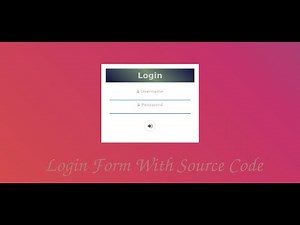 Login Form | Gradient Background | Html & Css Only (With Source code)