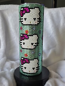 Kitty Rhinestone Tumbler - Etsy