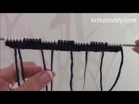 Tutorial 17 Colourwork or Intarsia knitting Knit a Teddy, Football Kit