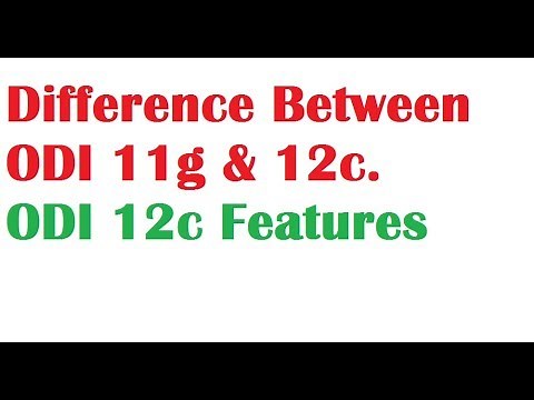 Oracle Data Integrator Difference between 11g and 12c versions