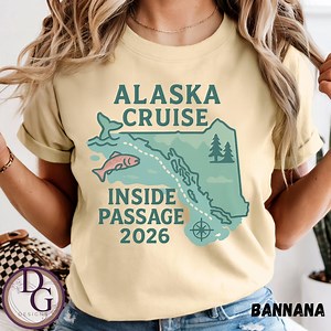 Alaska innerhalb Passage Kreuzfahrt 2026 Unisex Shirt Familie Gruppe Shirt Komfort Farbe Cruise Crew Shirt Gruppe Urlaubs Outfit Passendes Familie T-Shirt - Etsy.de