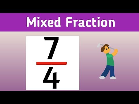 Simplify the fraction 7/4 as a mixed number