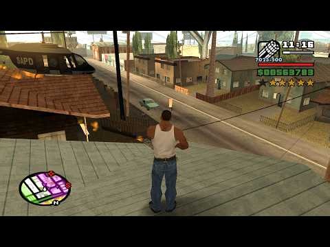 ⭐⭐⭐⭐⭐⭐SIX STARS WANTED LEVEL RAMPAGE WITH TANK | 6 STAR WANTED LEVEL ESCAPE IN GTA SAN ANDREAS