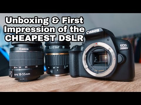 Canon EOS 2000D Rebel T7 | Unboxing & First Impression of the CHEAPEST DSLR