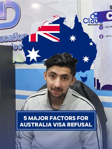 🚨 Planning to study in Australia? Don’t let these 5 major visa refusal factors hold you back! 🎯 Watch our video till the end to learn how to avoid mistakes and apply smart. 💡 Knowledge is power - know these before you apply! ✨ Ready to turn your Australian dream into reality? Cloud Education & Visa Services is your trusted partner every step of the way. #StudyAbroad #cloudeducation #FutureStartsHere #studyabroadnepal #DreamBig #studyabroad #Australia #studyinaustralia #Consultancy #fyp #consu