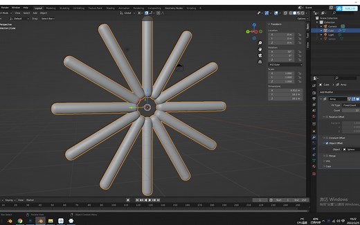 Blender_物体阵列旋转方法