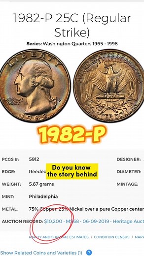 1982-P Washington Quarter: Clad Quarter Explanation