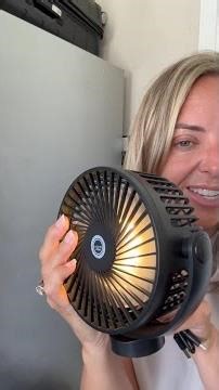 Check out Magnetic Cruise Fan with 8000mAh Rechargeable Battery, LED Light, Timer&Power Output, Magn