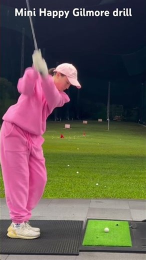 Step Through Drill (Mini Happy Gilmore move) #golfgirl #golfskill #golfdrills