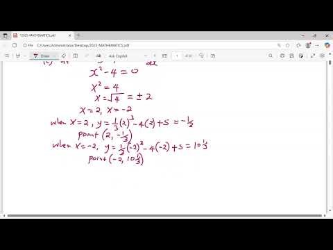 Differentiation .K.c.s.e 2018 PP1 Mathematics. Q 24