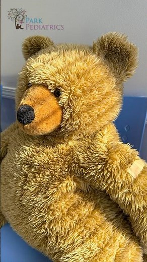 Teddy gets his flu vaccine at Park Pediatrics!