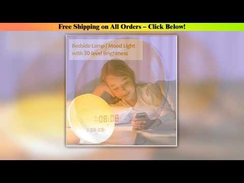 Sunrise Alarm Clock Wake Up Light Clock Sunrise/Sunset Simulation Digital Clock with Night Light