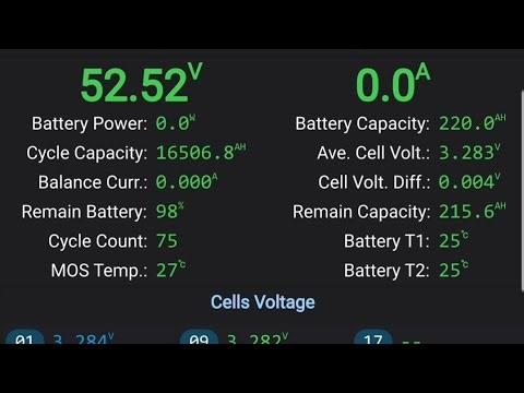 JK BMS-Setari si explicatii meniu
