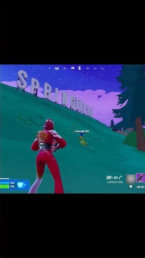 Looking at the Springfield sign while fighting 🤣🤣 #fortnite #simpsons #springfield #siblingrivalry