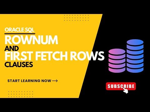 Oracle SQL - ROWNUM and Fetch first Clauses