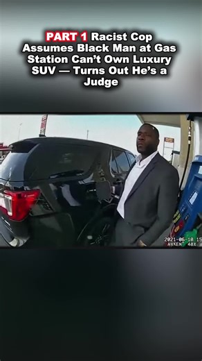 At a small gas station off the highway, a respected federal judge was treated like a criminal simply for filling his luxury SUV. Officer Jordan Fields accused him of fraud and theft, but what he didn’t know would soon turn the situation into a $13.8 million lawsuit and a nationwide scandal. #fyp #blindjustice #policeaccountability #viralstory #humanrights