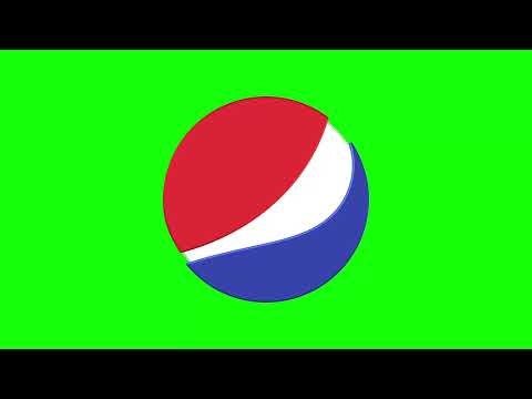 Pepsi Logo Icon 3D Revolving Animation on Green Screen | 4K | FREE TO USE