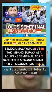 di bantu Thailand!!🔥 timnas Indonesia putri lolos ke semifinal!!🔥,"',#short