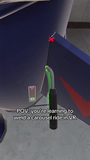 Leveling up welding skills one ride at a time. 💥 #virtualreality #weldinglife