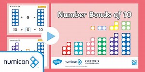 Numicon Shapes Number Bonds of 10 Challenge Cards PowerPoint