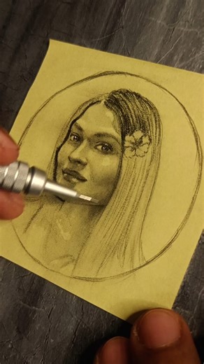 Drawing pfp on sticky notes 👊🏻😌 #sketch #drawing #art