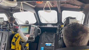 80K views · 640 reactions | #viewfromthecrew A great short video from inside the wheelhouse of our Shannon whilst on exercise in choppy seas a few weeks ago! Taken from the Navigators position with Coxswain Ash in command Video taken with permission #volunteers #oncall247 #rnlife #rnli #rnli200 #training #hastings #community | RNLI Hastings Lifeboat Station | Facebook