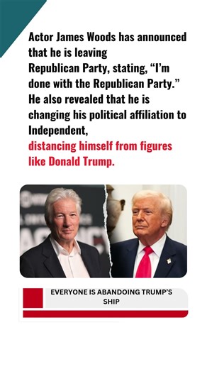 Famous Actor James Woods Has Left the Republican Party!