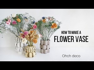 Make a flower vase with recycled materials