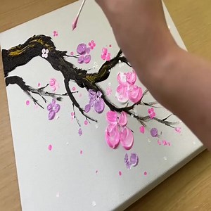 1.4K views · 65 reactions | Cherry Blossom Painting | Art Skills | Facebook