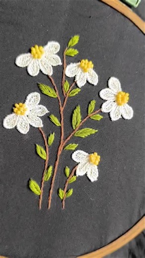 begginers embroidery design #embroidery #embroiderylover #diy #beginnersstitch #beginnerembroidery