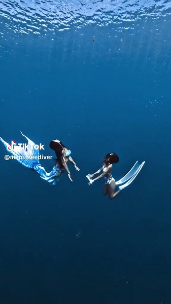 Freediver Encounters a Real-Life Mermaid