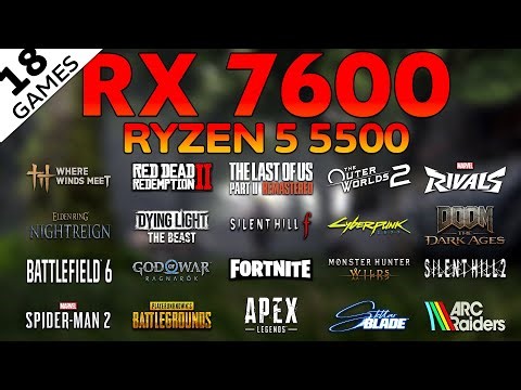 RX 7600 + Ryzen 5 5500 in 2026 | 18 Games Benchmark (Jan 2026)