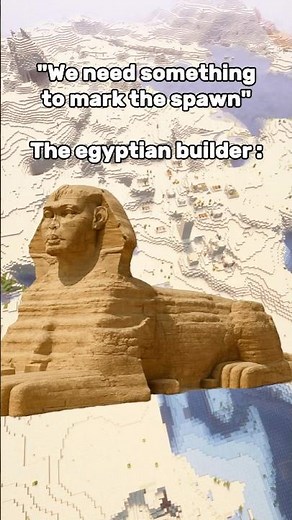 I built the Sphinx in Minecraft ! #minecraft #minecraftbuilding #sphinx #egypt #pyramid #ideas