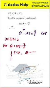 6005[ Pre-Calculus/SAT/AP exam/IB exam ]--Cosine Theta Solutions within an Interval [Trigonometry]