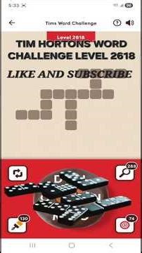 Tim Hortons Word Challenge Level 2618 #timhortons #free #contest #coffee #tea #donut