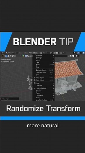 Blender: Randomize Object Placement & Rotation - Randomize Transform #blendertutorial #b3d #shorts
