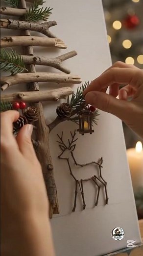 Christmas Tree Crafted from Natural Twigs 🎄🌿 | Satisfying Handmade Nature Art | DIY Holiday Decor