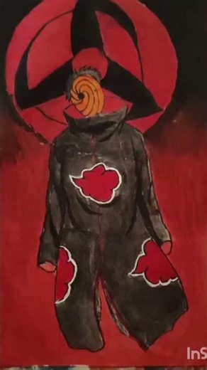 Obito Uchiha water color drawing