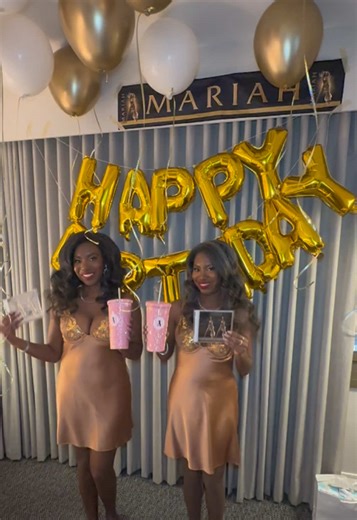 Our 35th Birthday Celebration was inspired by Queen @Mariah Carey’s The Emancipation of Mimi (CC). Of course we had to give gifts inspired by the lyrics of “It’s Like That!” As we’ve stated in the past, MC wrote the album when she was 35 and we wholeheartedly resonate with the entire album. Cheers to 35! 🎉🎶❤️🦋🐑 #BirthdayParty #MariahCarey #IdenticalTwins #TheSopranoTwins