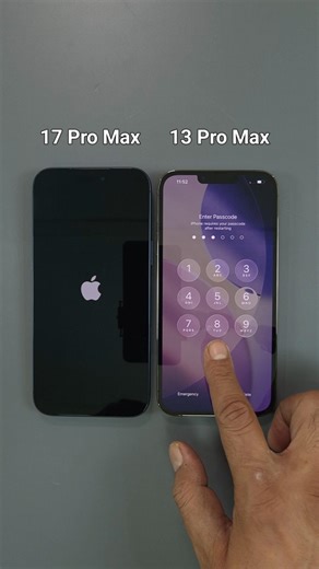 iPhone 17 Pro Max vs iPhone 13 Pro Max Boot Up Speed Test