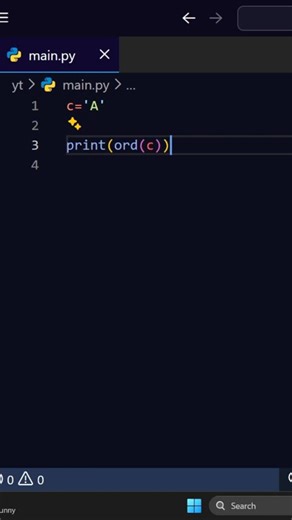 Know ascii value of character #coding #programming
