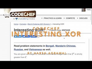 INTERESTING XOR | CodeChef March'21 Challenge | XOR | Bit Manipulation | Maths