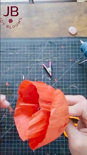 DIY Realistic Paper Poppy Flower 🧡 | Easy Craft Tutorial